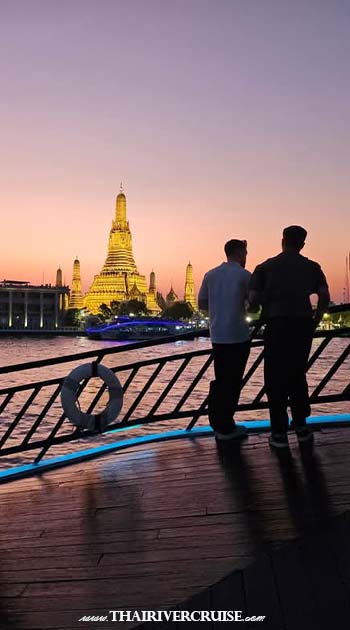 Chaophraya river cruise without dinner Bangkok Yodsiam Boat unlimited cocktail drink & snack, light music party, ticket reservation booking