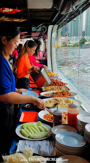 Chaophraya river cruise without dinner Bangkok Yodsiam Boat unlimited cocktail drink & snack, light music party, ticket reservation booking