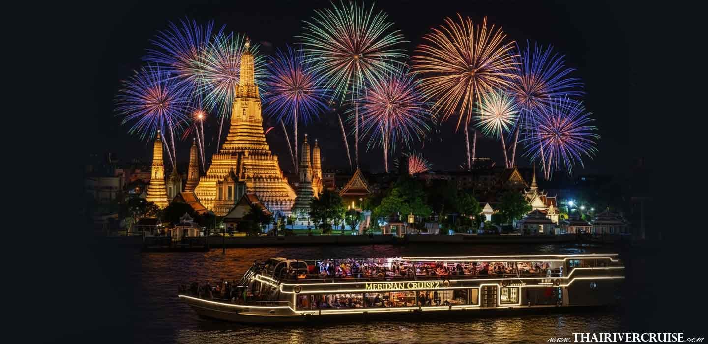 Meridian Cruise Bangkok New Year EVE 2026: Fireworks & Dinner Meridian Cruise Bangkok New Year EVE 2026: Fireworks & Dinner