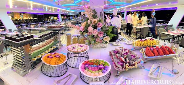 River cruise dinning Smile Riverside Cruise Dinner Cruise Bangkok ICONSIAM Booking Chaophraya river offer discount price ticket online