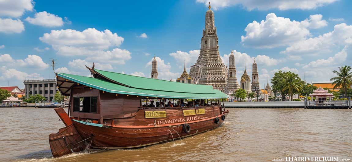 Private Rice Barge Canal Tour Bangkok : Best rice barge canal tour Bangkok private boat rental Chao phraya river. Booking to rice barge cruise Bangkok private visit canal Thonburi