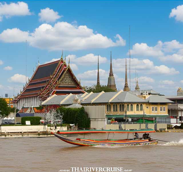 Rice Barge Canal Tour Bangkok : Best rice barge canal tour Bangkok private boat rental Chao phraya river. Booking to rice barge cruise Bangkok private visit canal Thonburi