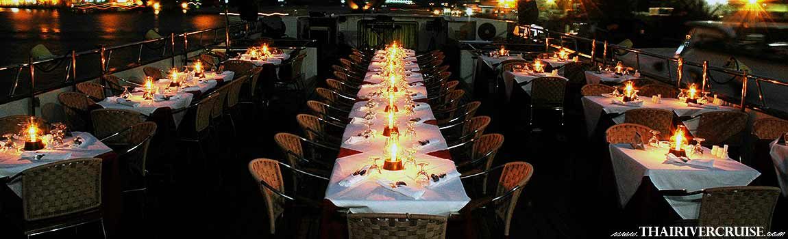 Grand Pearl Bangkok Dinner Cruise - The Rooftop (3rd Floor): Best for those who want an unobstructed 360-degree view and the evening breeze.