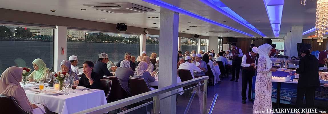 Halal Dinner Cruise Bangkok - The Planet Cruise Halal Muslim friendly dinner cruise Bangkok, ticket booking for Halal dinner Bangkok River cruise offer Halal food, Halal Dinner Bangkok River Cruise Offer Halal Food