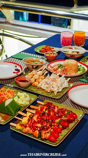 Riverside Bangkok Dinner Cruise - Riverside Kinlen Cruise Chaophraya River Bangkok Thailand - International Variety: For those who prefer global tastes, the International buffet dinner