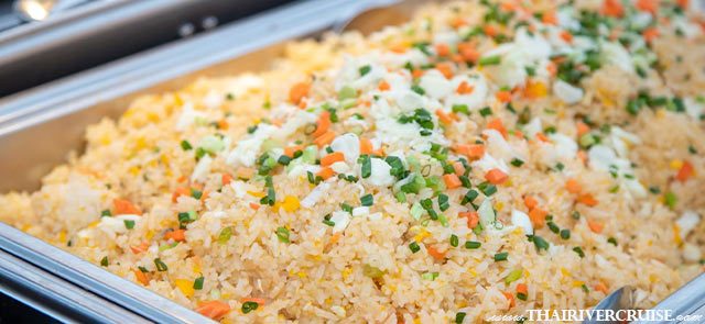 White Orchid River Cruise Sunset Buffet Cruise Bangkok - All-You-Can-Eat Buffet: A massive spread ranging from local Thai delicacies to international favorites.