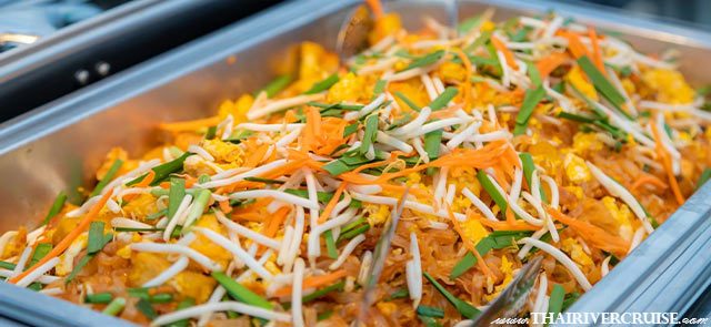 White Orchid River Cruise Sunset Buffet Cruise Bangkok - For those who prefer cooked dishes, the international section offers everything from pasta and steak to classic Western salads.
