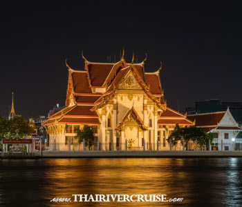 Wat Rakang Kositaram Bangkok - Chaophraya River Night Views Wat Rakang Kositaram Bangkok - Chaophraya River Night Views