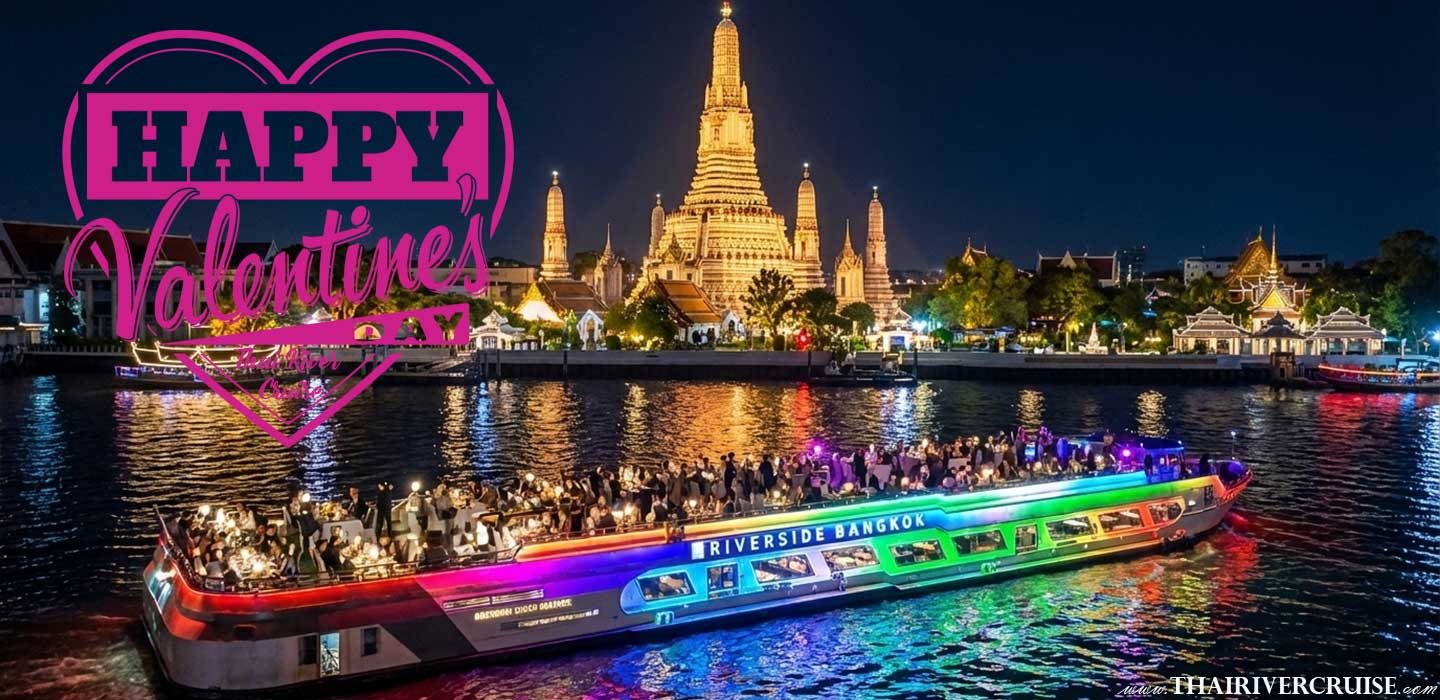 Book the famous Valentine Dinner Bangkok Riverside Carnival Cruise. Enjoy a romantic seafood buffet, cabaret shows, and stunning Chao Phraya views. Valentine's Day dinner cruise Bangkok, Riverside Carnival Cruise review, romantic Chao Phraya river cruise, best Valentine dinner Bangkok, Asiatique dinner cruise Valentine's, Bangkok Riverside Carnival Cruise price, Chao Phraya river dinner cruise for couples, romantic seafood buffet Bangkok, Carnival cruise Bangkok cabaret show, Valentine’s Day Bangkok Riverside restaurants, luxury dinner cruise Bangkok, private table dinner cruise Bangkok, Bangkok dinner cruise with live music, free flow beer dinner cruise Bangkok, Wat Arun night view dinner cruise, Grand Palace riverside dinner, Riverside Carnival Cruise boarding pier, romantic date ideas Bangkok , Bangkok dinner cruise with model show, sunset dinner cruise Bangkok, Valentine's Day promotion Bangkok cruises, seafood dinner cruise Chao Phraya, best Bangkok river cruise for lovers, Carnival themed dinner Bangkok, River City Bangkok dinner cruise, ICONSIAM dinner cruise Valentine, Valentine dinner deal Bangkok , nightlife cruise Bangkok, romantic activities in Bangkok at night, Chao Phraya Princess vs Riverside Carnival