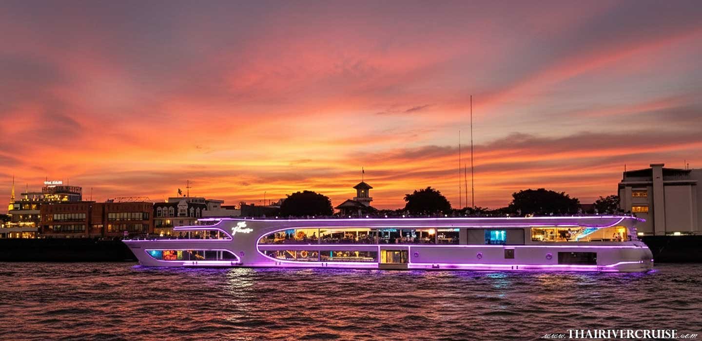 The Planet Cruise Five Star Sunset Cruise Bangkok ASIATIQUE - Book The Planet Cruise Five Star Sunset Cruise Bangkok from ASIATIQUE. Enjoy luxury dining, a seafood buffet, and golden hour views on the Chao Phraya River. The Planet Cruise Five Star Sunset Cruise Bangkok, ASIATIQUE The Riverfront, Chao Phraya River cruise, Bangkok dinner cruise, Five-star sunset cruise, Luxury boat tour Bangkok, International buffet dinner cruise, Sunset views Bangkok, Best river cruise in Bangkok, Bangkok evening activities, Romantic cruise Bangkok, Wat Arun at sunset, Grand Palace riverside view, ICONSIAM riverfront, ASIATIQUE pier 1, The Planet Cruise buffet menu, Thai classical dance show, Live music dinner cruise, Grilled seafood buffet Bangkok, Salmon sashimi river cruise, 3-deck luxury vessel, Rooftop dinner cruise Bangkok, Bangkok night market cruise, Family friendly cruise Bangkok, Chao Phraya river landmarks, Rama VIII Bridge light up, Bangkok tourism 2026, ASIATIQUE warehouse 7 check-in, Affordable luxury cruise Bangkok, Twilight cruise Chao Phraya.