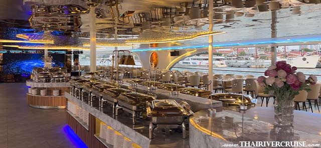 The Planet Cruise Sunset Cruise Bangkok 5 Star - The VIP Air-Conditioned Zone: Perfect for those who want luxury without the tropical heat.