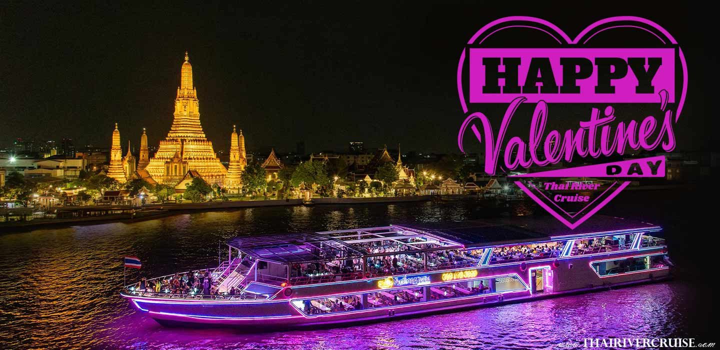 Book the ultimate Valentine Day 2026 Bangkok Dinner on the Smile Riverside Cruise. Enjoy a romantic seafood buffet, live music, and iconic Chao Phraya views.