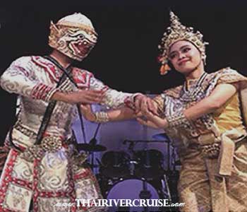 Live Entertainment: Enjoy a fusion of a professional live band and traditional Thai Khon Mask Dancing. - Experience a Romantic Valentine Dinner: Bangkok River Star Princess Cruise