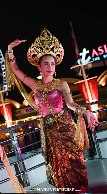 Thai Classical Dance: Elegant traditional shows that showcase the rich culture of Thailand. Valentine Dinner Cruise Asiatique Bangkok White Orchid River Cruise