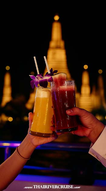 Romantic Ambience: The ship is elegantly decorated to set a "Lover's" mood, complete with soft lighting and romantic music. Valentine Dinner Cruise Asiatique Bangkok White Orchid River Cruise