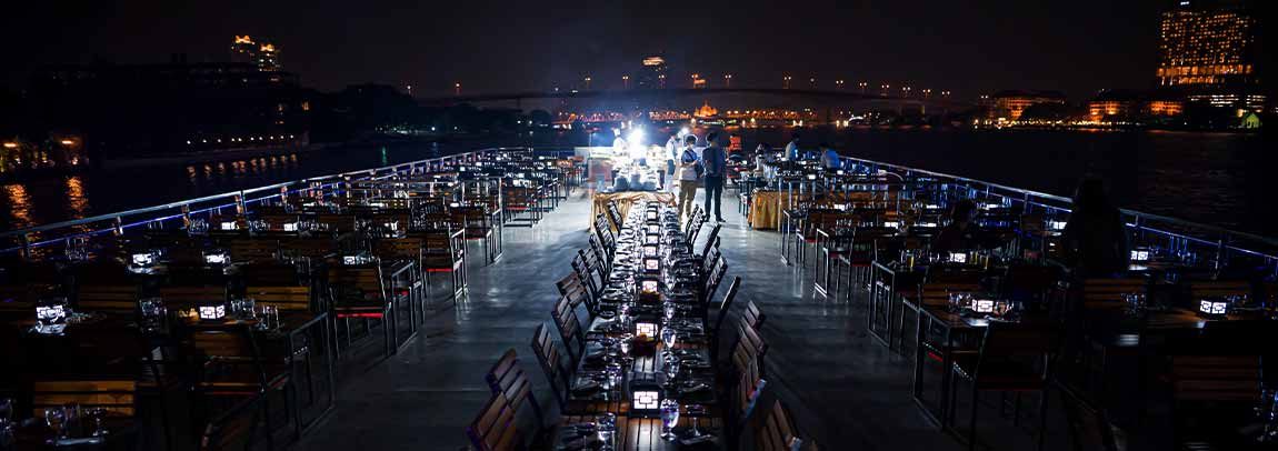 Bangkok dinner cruise ticket White orchid river cruise Asiatique Bangkok Booking popular Chaophraya river cruise reservation best price