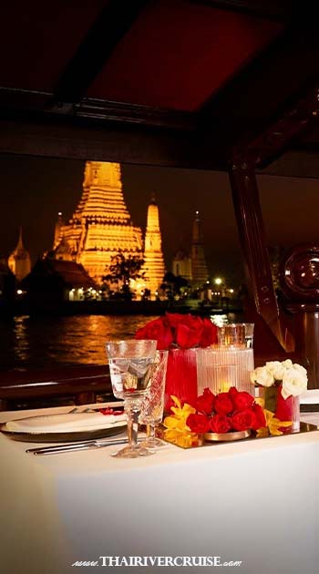 When planning a romantic evening, the atmosphere is everything. The Manohra Cruises fleet consists of historic vessels—Manohra Sun, Moon, and Star—which have been meticulously preserved to provide a private and exclusive atmosphere. Luxury Ricebarge Valentine Day Dinner Manohra Cruises romance dinning 5 Star Chaophraya River boat When planning a romantic evening, the atmosphere is everything. The Manohra Cruises fleet consists of historic vessels—Manohra Sun, Moon, and Star—which have been meticulously preserved to provide a private and exclusive atmosphere. Luxury Ricebarge Valentine Day Dinner Manohra Cruises romance dinning 5 Star Chaophraya River boat