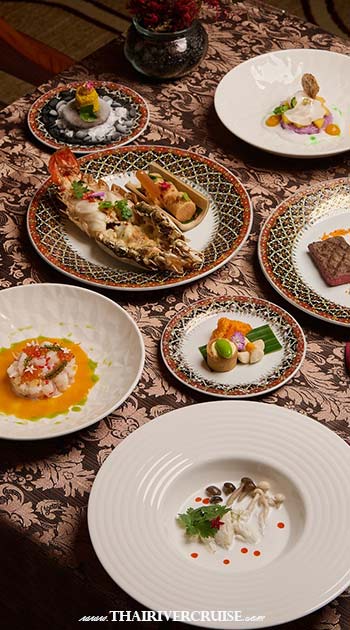 Luxury Ricebarge Valentine Day Dinner Manohra Cruises romance dinning 5 Star Chaophraya River boat - Premium Set Menu Premium Set Menu - Luxury Ricebarge Valentine Day Dinner Manohra Cruises romance dinning 5 Star Chaophraya River boat