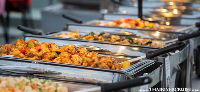 White Orchid River Cruise Sunset Buffet Cruise Bangkok - Enjoy a seafood buffet, live music, and stunning Chao Phraya views.