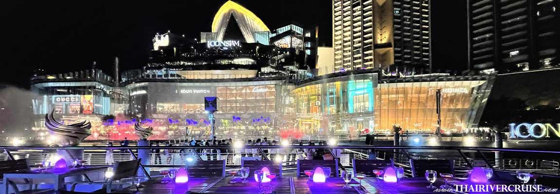 River cruise dinning Smile Riverside Cruise Dinner Cruise Bangkok ICONSIAM Booking Chaophraya river offer discount price ticket online
