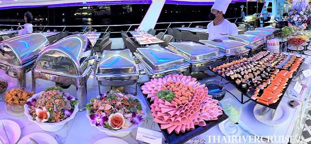 River cruise dinning Smile Riverside Cruise Dinner Cruise Bangkok ICONSIAM Booking Chaophraya river offer discount price ticket online