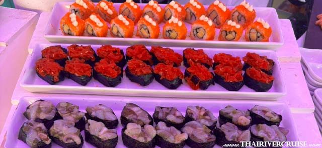 Sawasdee Chaophraya Cruise,No one gets left behind with our diverse buffet selections. Discover the delicious plant-based dishes available on every sunset voyage.