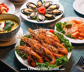 ดินเนอร์ ฮาลาล ล่องเรือ กรุงเทพ - ดินเนอร์ ฮาลาล ล่องเรือ เจ้าพระยา ฟารายา ร้านอาหารมุสลิม ล่องเรือเจ้าพระยา ฮาลาล ฟารายา ครุยส์ Faraya Cruise buffet halal dinner