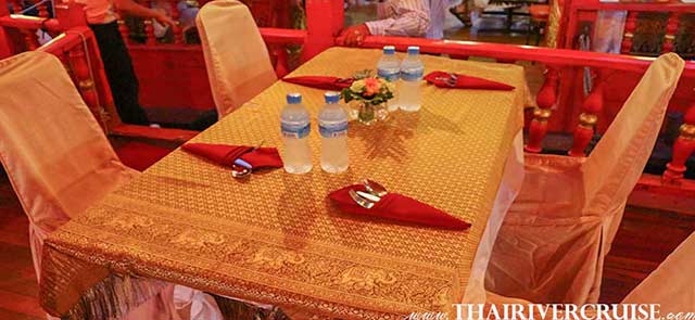 Private boat charter dinner cruise Bangkok onboard traditional rice barge Bangkok - Customizing Elements for an Unforgettable Event Private boat charter dinner cruise Bangkok onboard traditional rice barge Bangkok - Customizing Elements for an Unforgettable Event