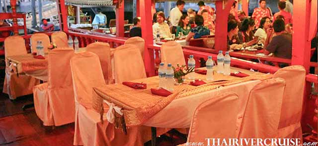 Private boat charter dinner cruise Bangkok onboard traditional rice barge Bangkok - Corporate event boat rental Private boat charter dinner cruise Bangkok onboard traditional rice barge Bangkok - Corporate event boat rental