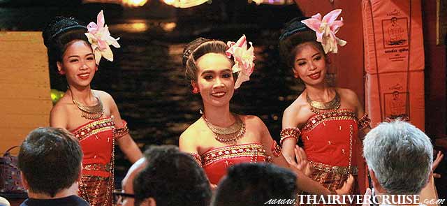 Private ricebarge sunset dinner river boat Bangkok "Customer Appreciation Party Event" - Entertainment by Traditional Thai dance Show onboard Private ricebarge sunset dinner river boat Bangkok "Customer Appreciation Party Event" - Entertainment by Traditional Thai dance Show onboard