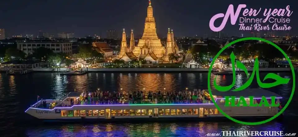 Riverside Faraya Cruise certified Halal buffet spread for New Year's Eve Bangkok Riverside Faraya Cruise certified Halal buffet spread for New Year's Eve Bangkok